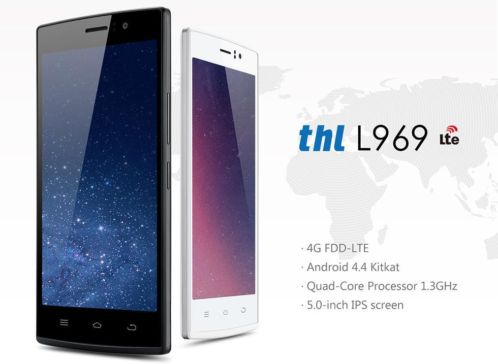 4G SP smartphone THL L969 Quad Core 5034 8GB 5MP MT6582MMT629