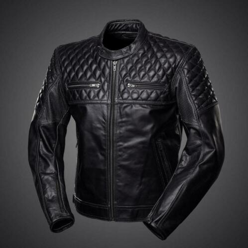 4SR motorcycle leather jacket Scrambler Petroleum