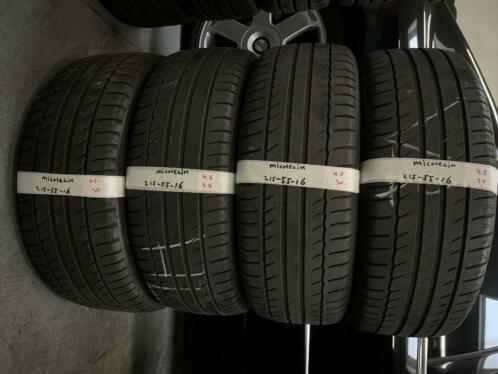 4x 215-55-16 Michelin Zomer 4.5mm Incl Montage 215 55 16