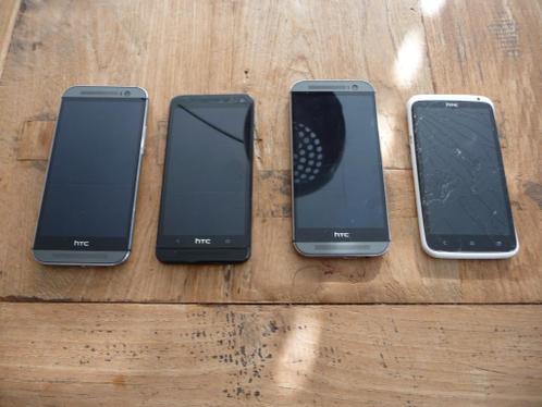 4x HTC mobile telefoons alle nog gewoon werkend, 1 glas stuk