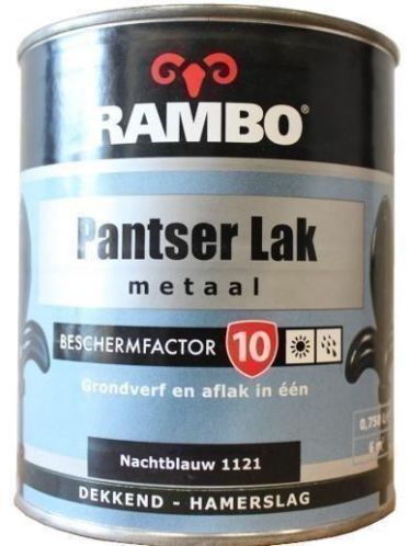 5 Blikken Rambo Pantserlak Metaal BF 10 Nachtblauw (1121) Zi