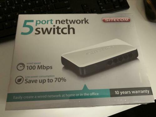 5 Port netwerk switch (Sitecom)