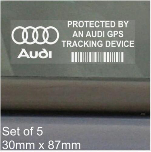 5 x Audi GPS Tracking Device Security Stickers- A1 A2 A3 A4