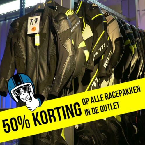 50 KORTING op alle RACEPAKKEN  OUTLET SALE VOORDEELHELMEN