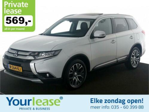 569,- Private lease  Mitsubishi Outlander 4WD  7-Persoons