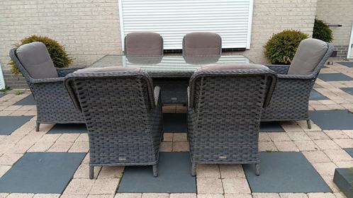 6 persoons luxe wicker diningset tuinset