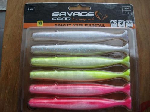 6 stuks Savage Gear Gravity Stick Paddletail  roofvis shads