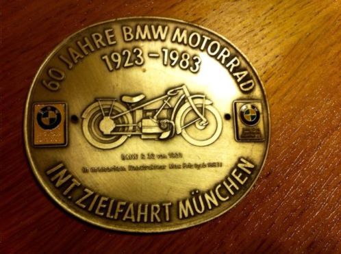 60 jaar BMW Motorrad gedenkplaat ZELDZAAM
