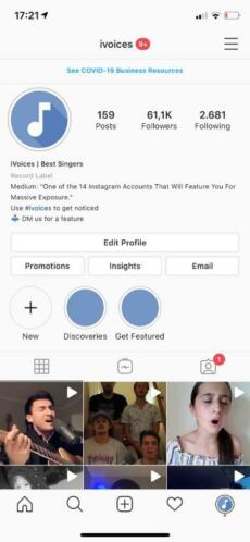61k Instagram Account (inkomsten 1.500 p.m)