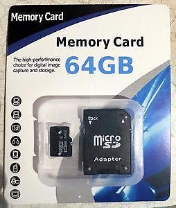 64gb micro SD card met adaptor