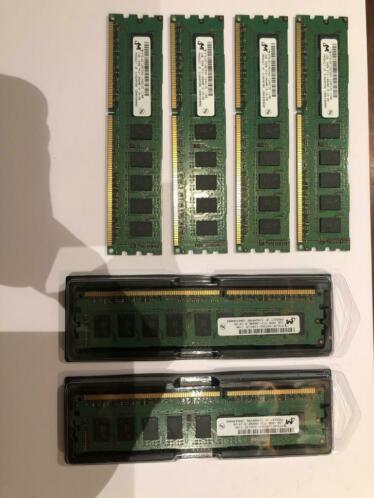 6x 1 Gb SDRAM 1066 MHz DDR3 ECC voor APPLE MacPro 2010