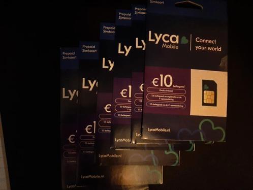 6x Lyca simkaart en 10 euro gratis beltegoed bij opwaarderen