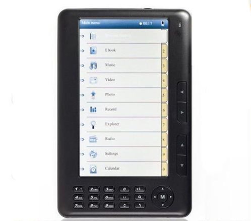 7 inch Ebook Reader 4GB Zwart