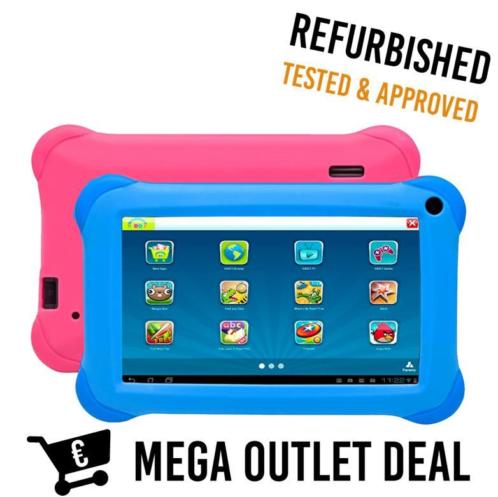 7 Inch Kinder Tablet incl. Roze en Blauwe hoes  OUTLET DEAL