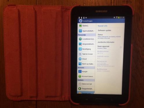 7 inch Samsung Tablet in Hip Roze Leren EtuiStandaard