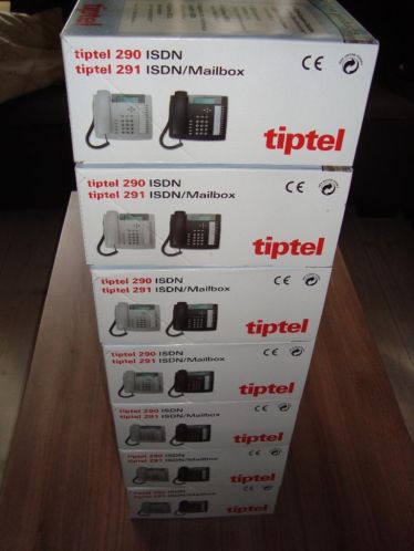 7 Tiptel 290 ISDN telefoons.nieuw in doos T.E.A.B 