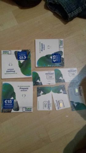 8 lyca mobile kaarten van 15 euro beltegoed