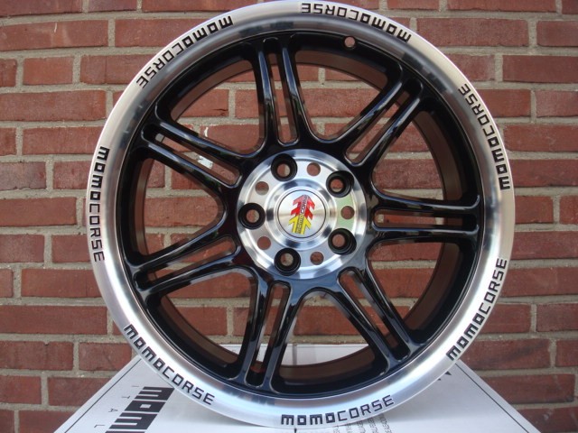 17 Inch Momo Corse Black 5x112 7,5J ET35 Naaf 72,3