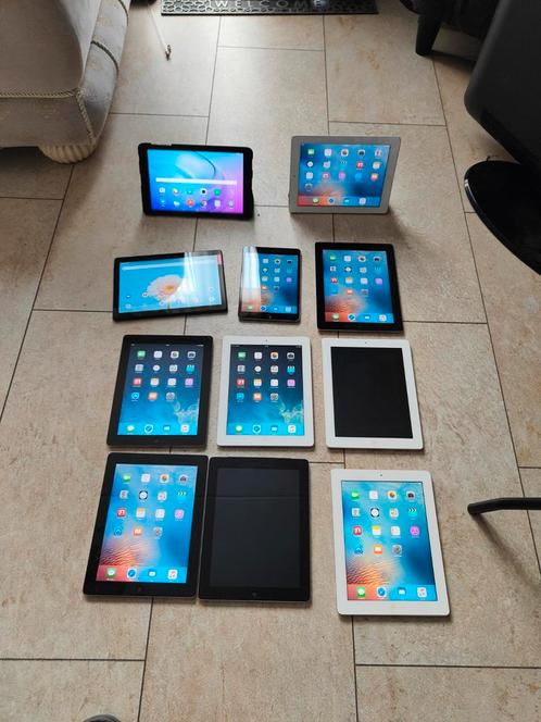 9 iPads an 1 lenovo en 1 samsung
