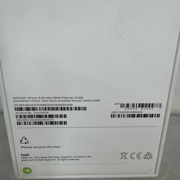 Ontgrendelde nieuwe iPhone 16 Pro 512GB