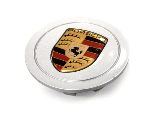 99936100010 Porsche Wheel Cap Crest Silver met Gold Crest