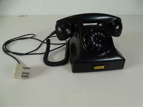 A2933. Vintage draaitelefoon zwart