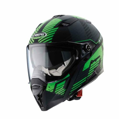 Aanbieding Caberg helm STUNT BLIZZARD zwart-groen.Kawasaki