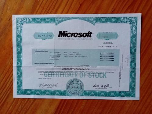Aandeel Microsoft - 2004