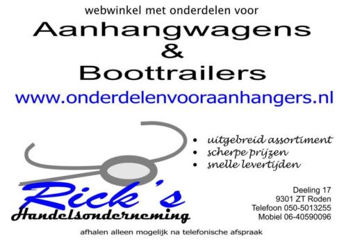 Aanhangwagen, aanhanger, boottrailer en trailer onderdelen