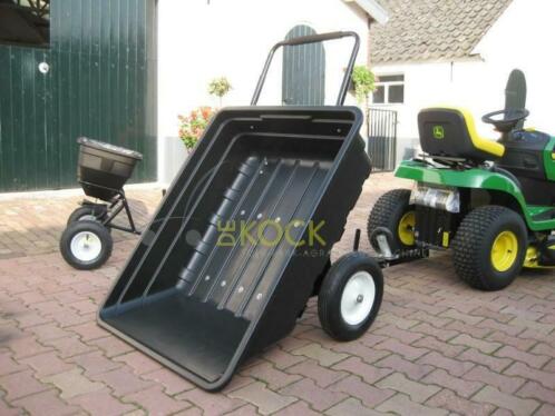 Aanhangwagen met kipbak voor uw gazonmaaier