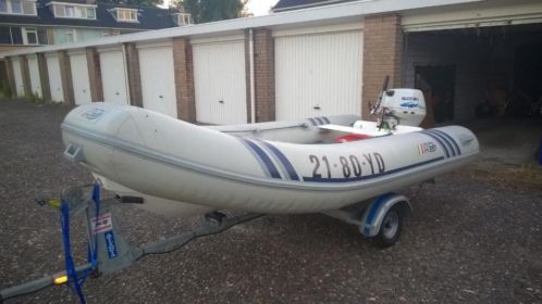 AB 360VS hypalon RIB met trailer