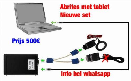 Abrites met tablet nieuwe set hu66 id48 snelkast