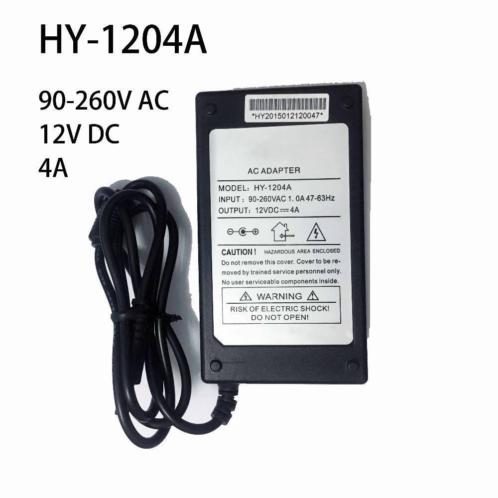 AC 90-260 V Om 12VDC 4A 48 W Voeding Adapter LED CCTV Camera