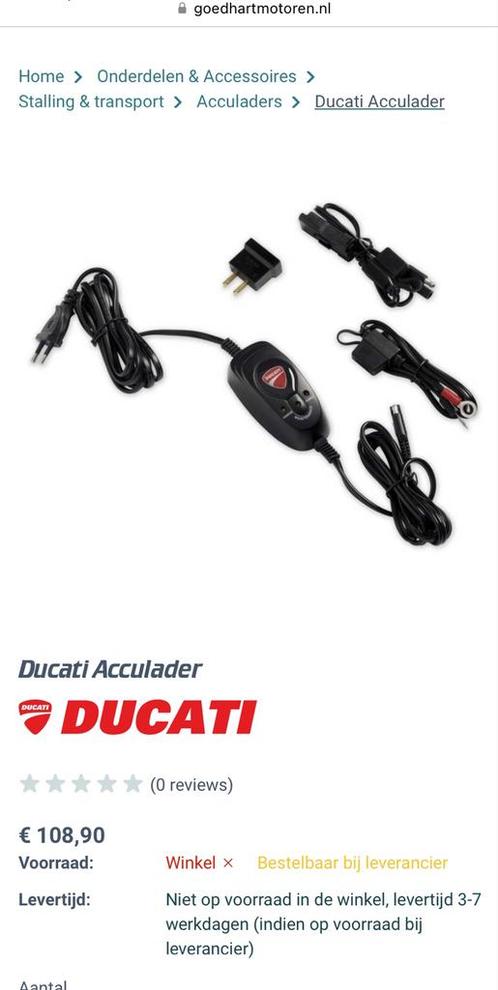 Acculader  druppellader Ducati performance