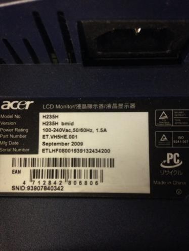 Acer lcd beeldscherm H235H 