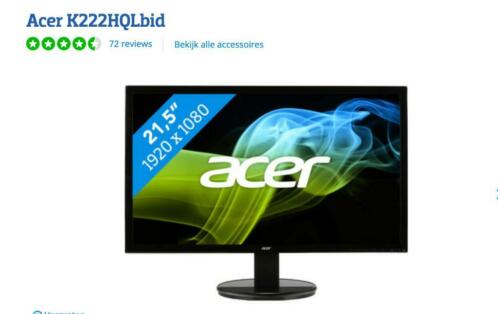 Acer Monitor full HD K222HQLbid