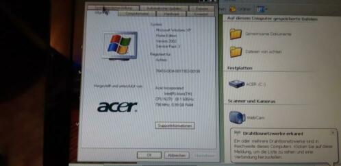 Acer one , zonder voedingskabel .....XP 