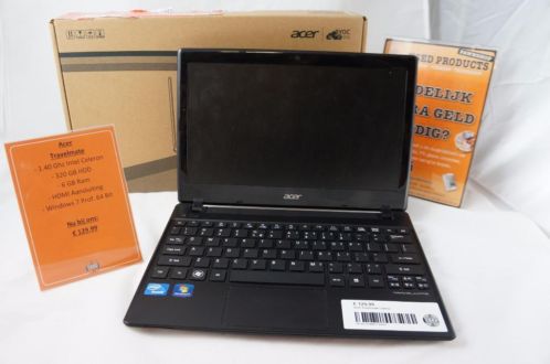 Acer Travelmate Laptop  Compleet met doos  En garantie