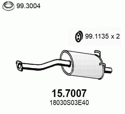 Achterdemper Einddemper Honda Civic 1.4 uit voorraad.