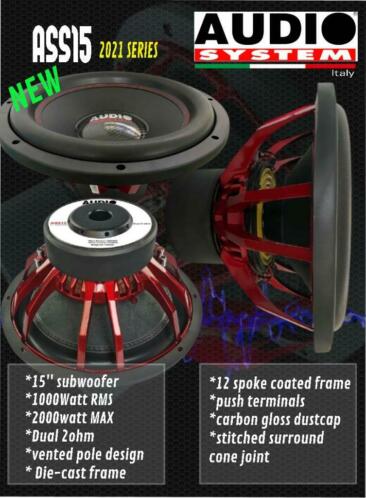 ACTIE AudioSystem Italy 15039039inch subwoofer ASS15-1000Wrms