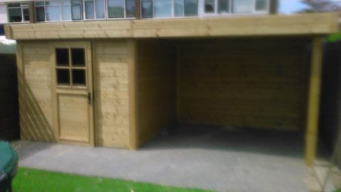 actie blokhutten tuinhuisjes incl montage vanaf 950,-