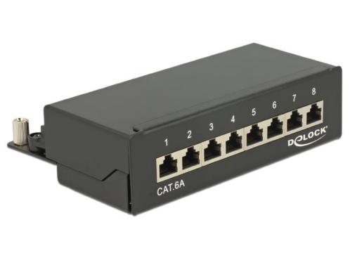 ACTIE DeLOCK Desktop Patch Panel - 8 poorten - CAT6a -