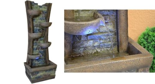 -ACTIE- Fontein met LED Verlichting Waterpomp Tuindecoratie