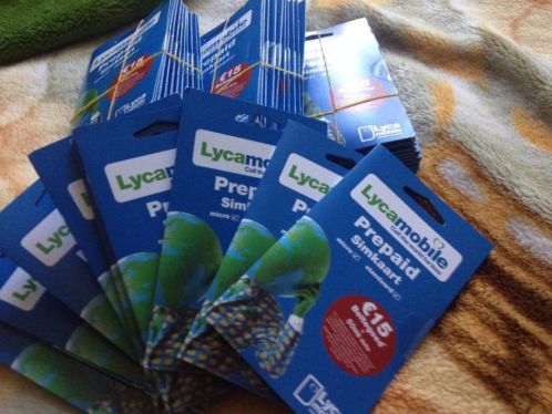 Actie  partij LYCA 100 Simkaarten nokia iphone samsung