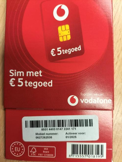 Actie prijs 2 Top Makkelijk nummers Vodafone voor 50.00 euro