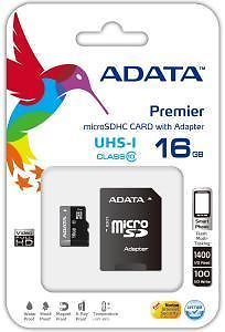 Adata Micro SDHC-Card UHS-I  SD adapter 16GB Class 10