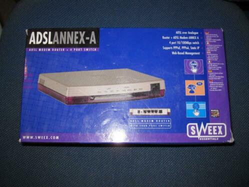 ADSL Annex-A Modem Router  4 port Switch