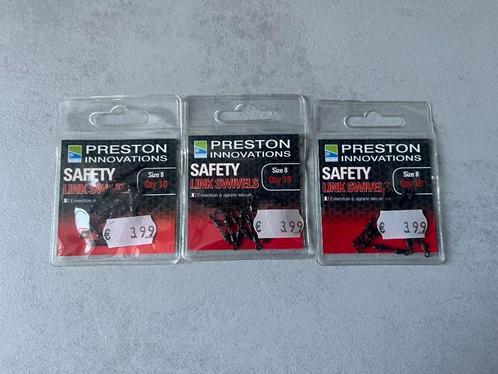 adv 143  NIEUW mixset 3 pakjes SAFETY kink swivels PRESTON