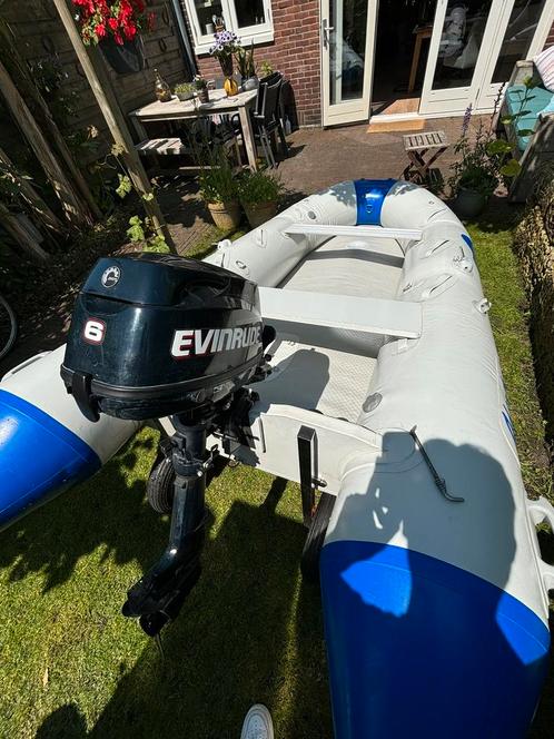 Adventure Rubberboot 360m met motor Evinrude 6pk te koop