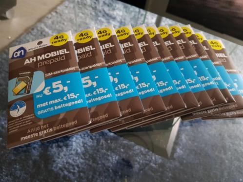 AH Albert heijn prepaid mobiel simkaart 5 euro gratis tegoed